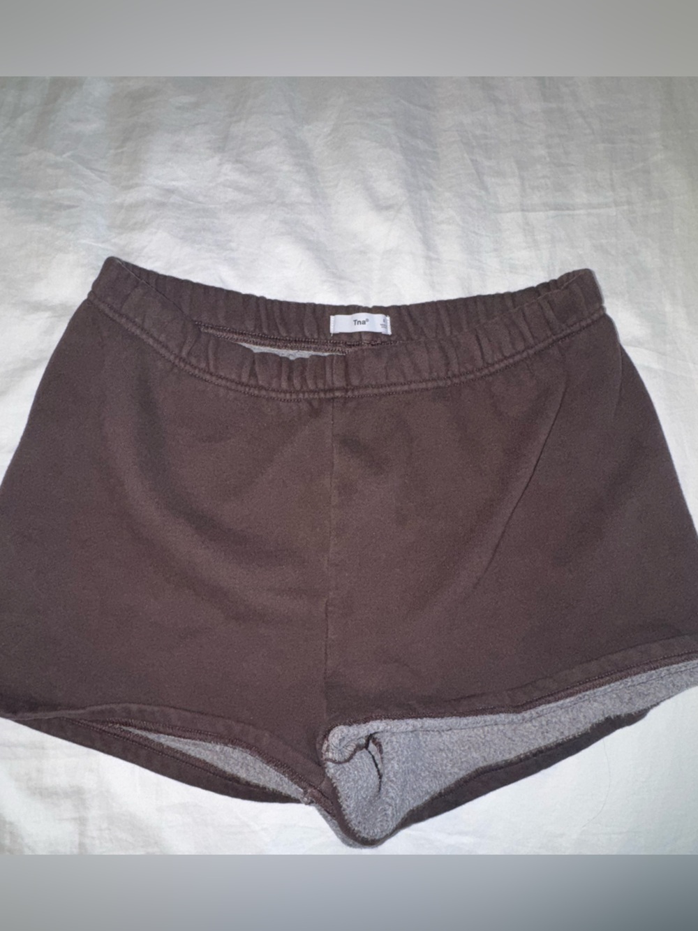 TNA Mauve Ribbed Lounge Shorts
